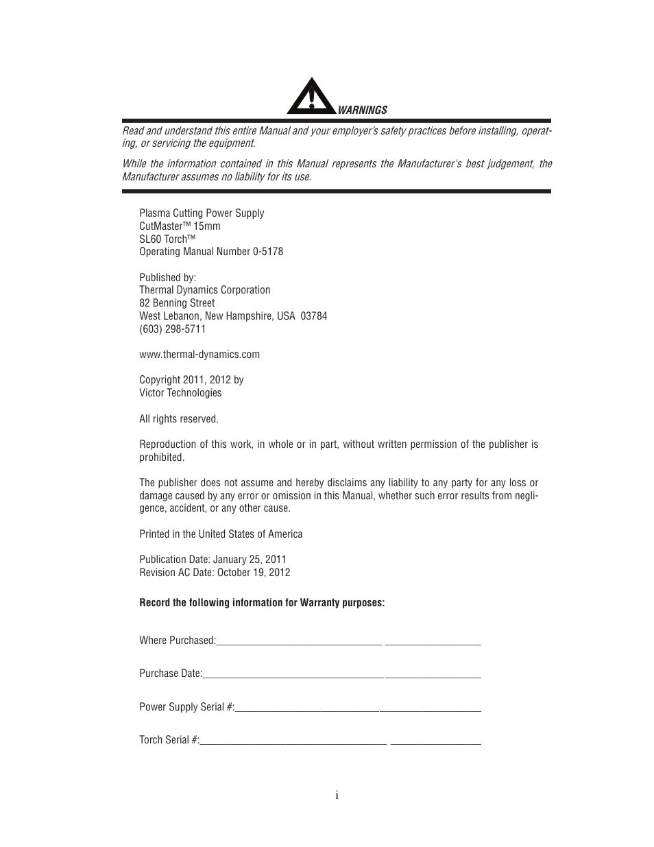 Tweco 15mm Cutmaster User Manual | Page 3 / 44