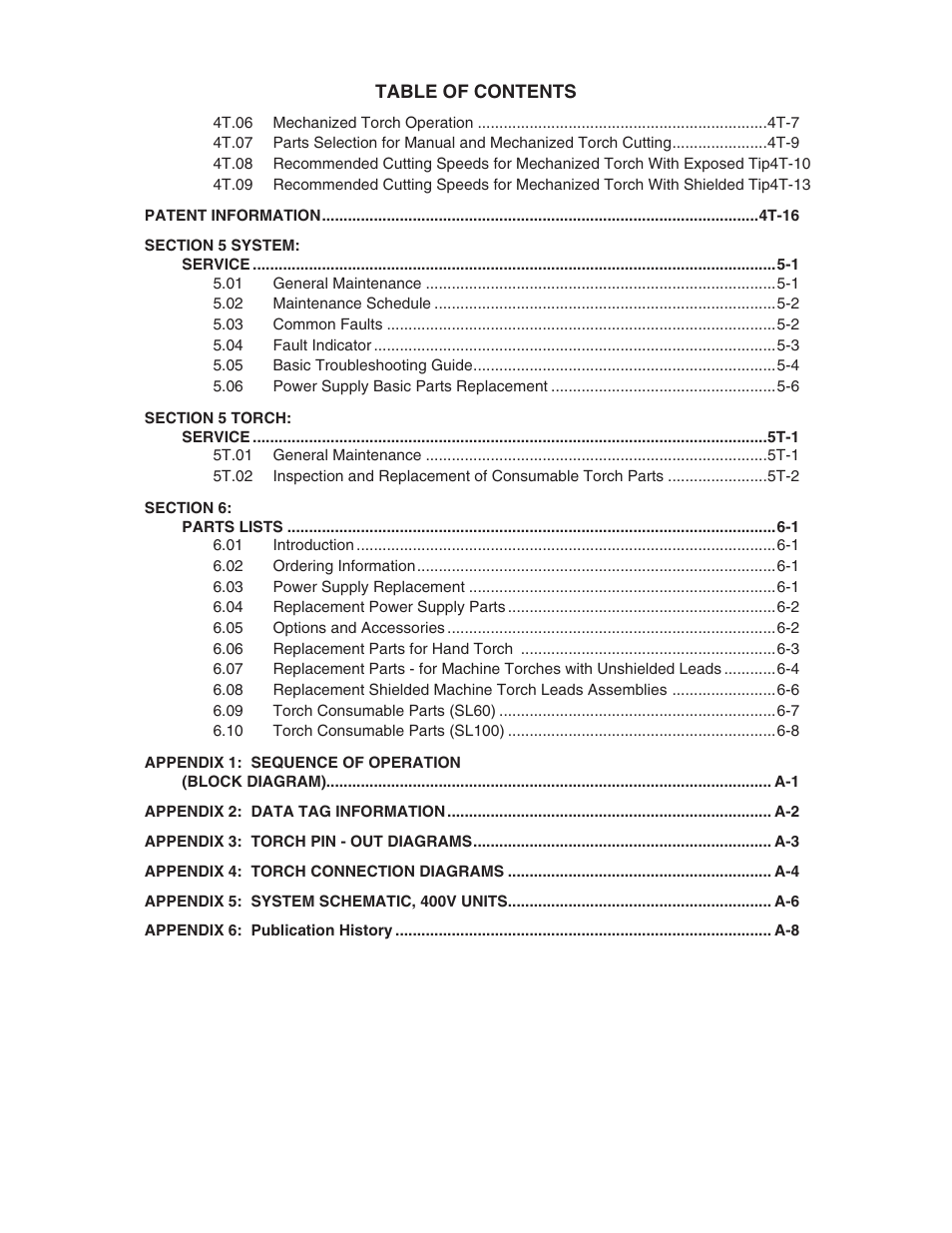 Tweco 25mm Cutmaster User Manual | Page 6 / 80