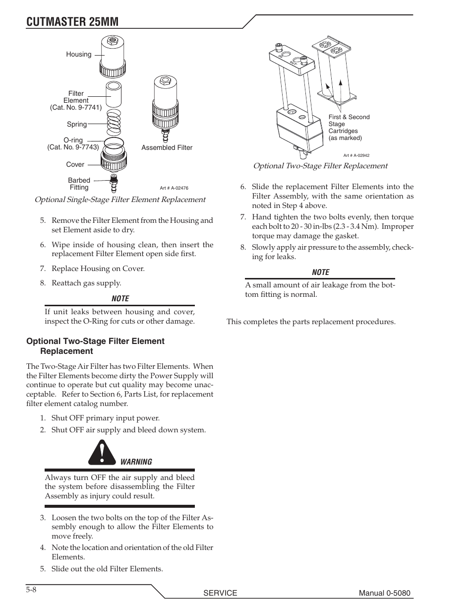 Cutmaster 25mm | Tweco 25mm Cutmaster User Manual | Page 60 / 80