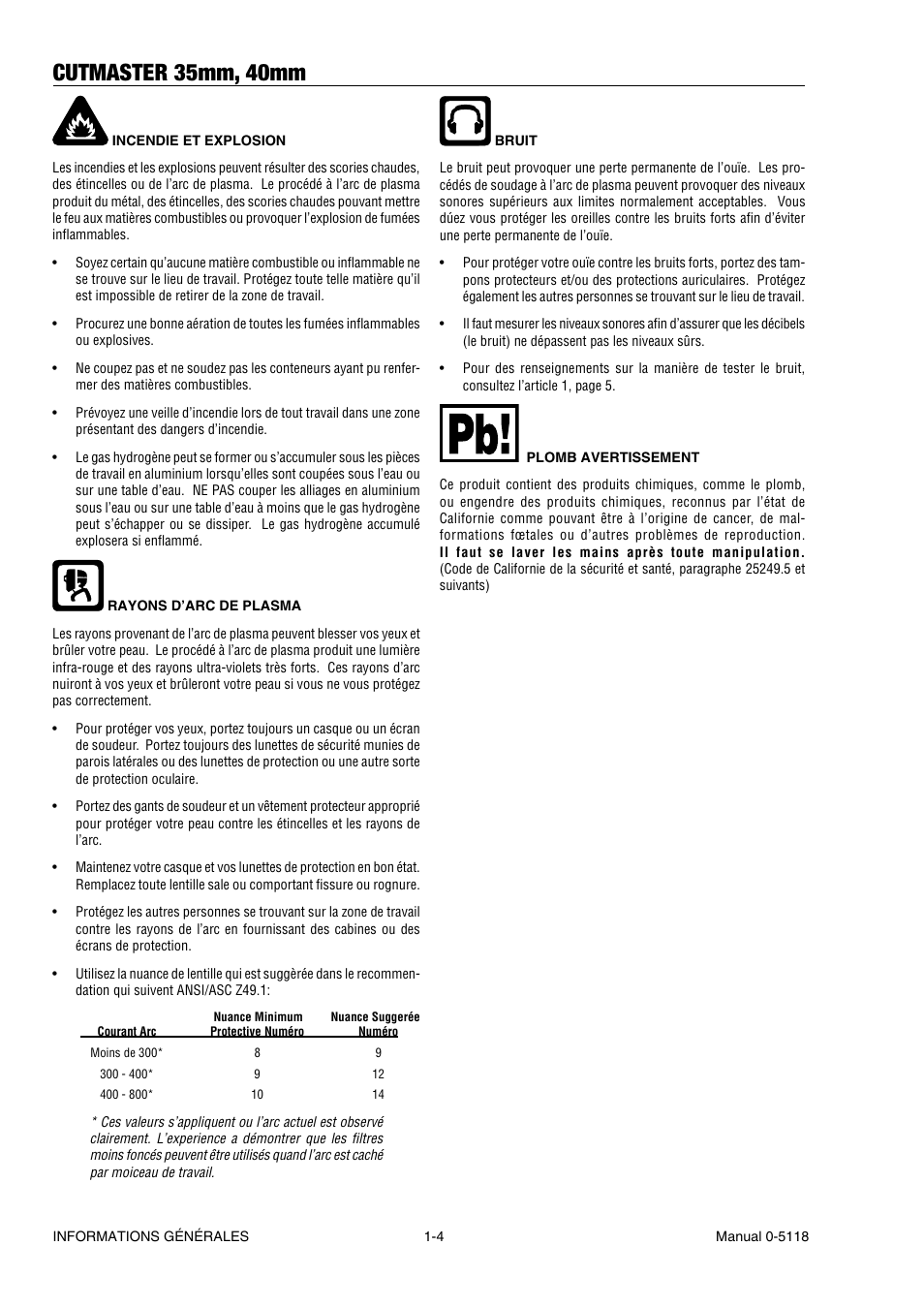 Cutmaster 35mm, 40mm | Tweco CutMaster 35mm 40mm User Manual | Page 10 / 80