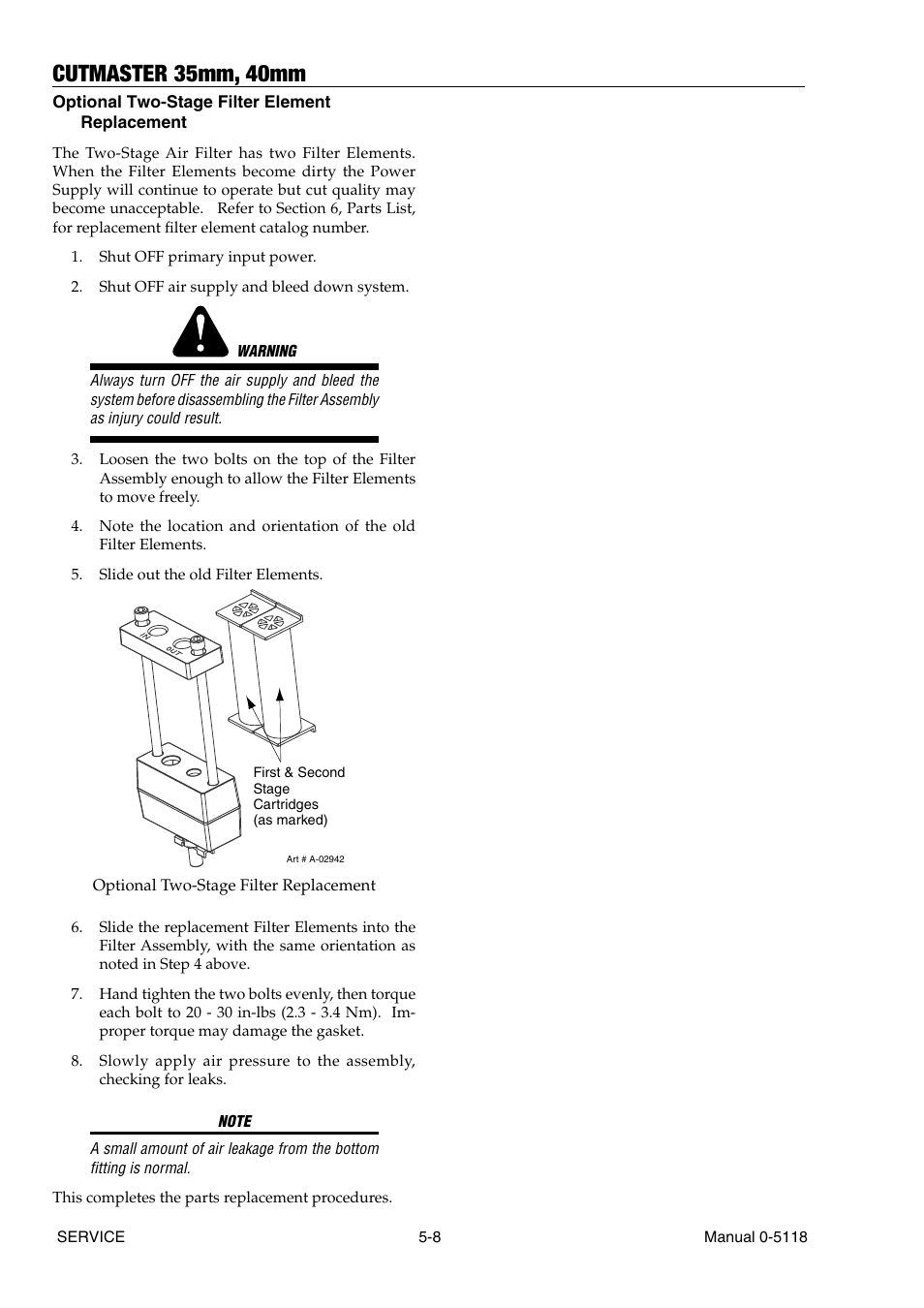 Cutmaster 35mm, 40mm | Tweco CutMaster 35mm 40mm User Manual | Page 60 / 80