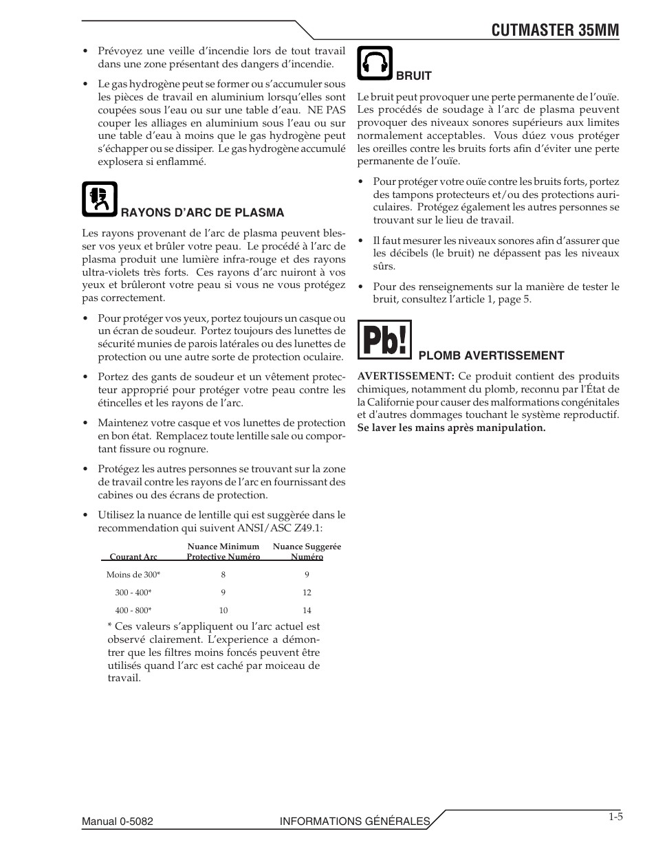 Cutmaster 35mm | Tweco CutMaster 35mm User Manual | Page 11 / 84