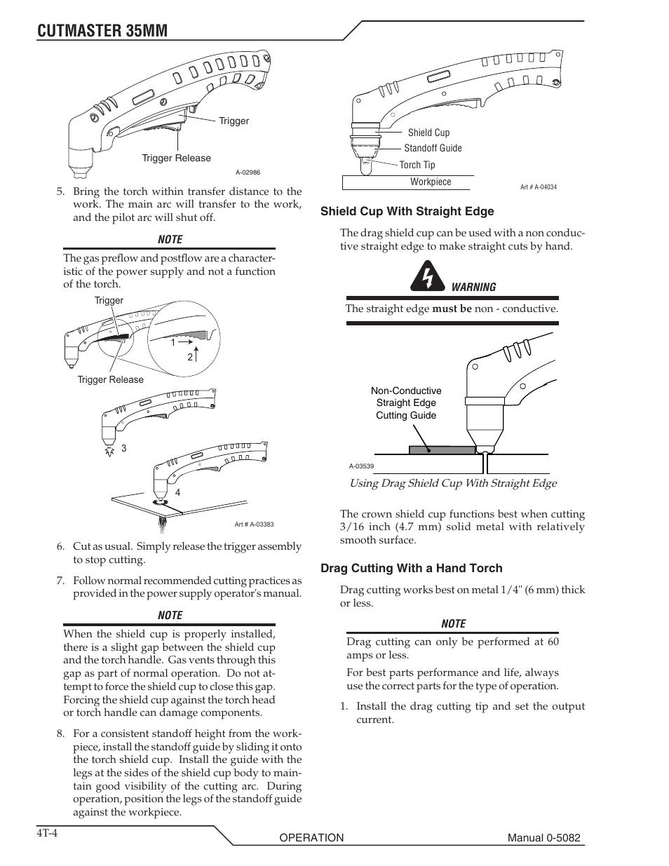 Cutmaster 35mm | Tweco CutMaster 35mm User Manual | Page 38 / 84