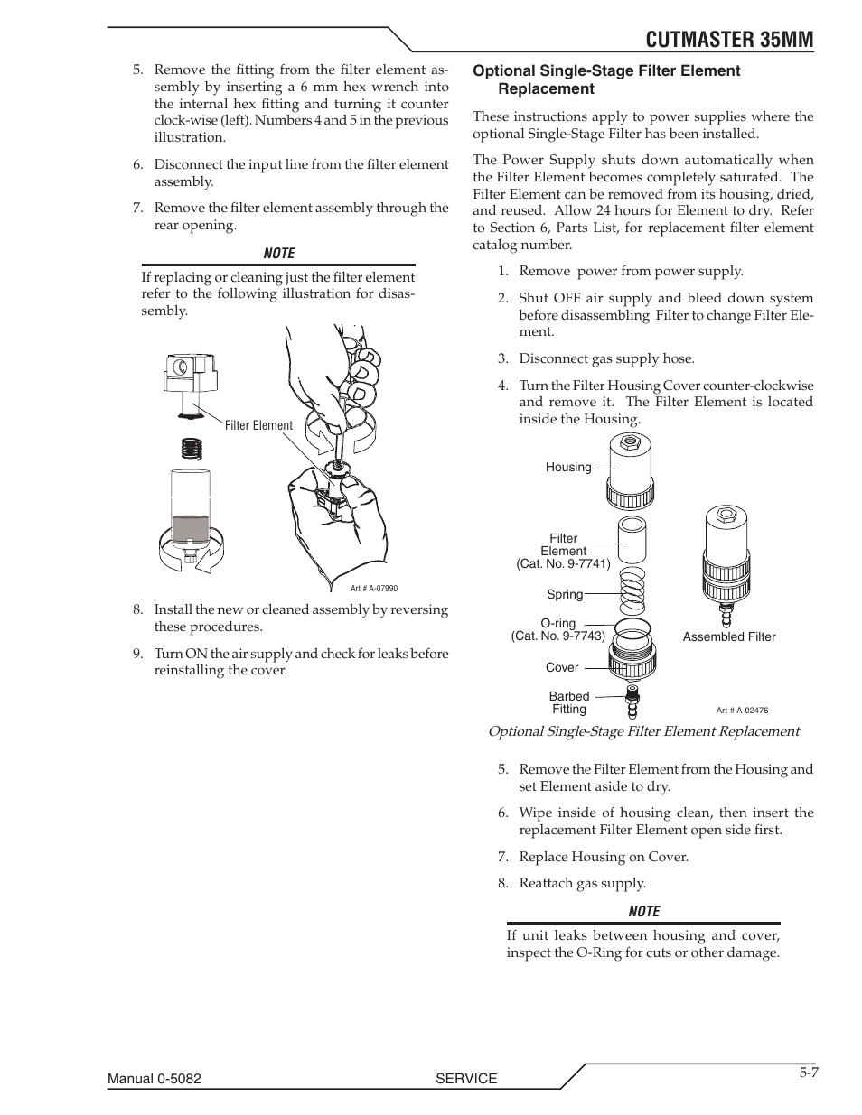 Cutmaster 35mm | Tweco CutMaster 35mm User Manual | Page 63 / 84