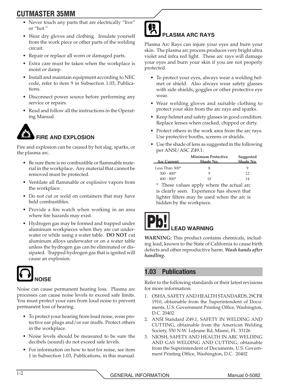 Cutmaster 35mm, 03 publications | Tweco CutMaster 35mm User Manual | Page 8 / 84