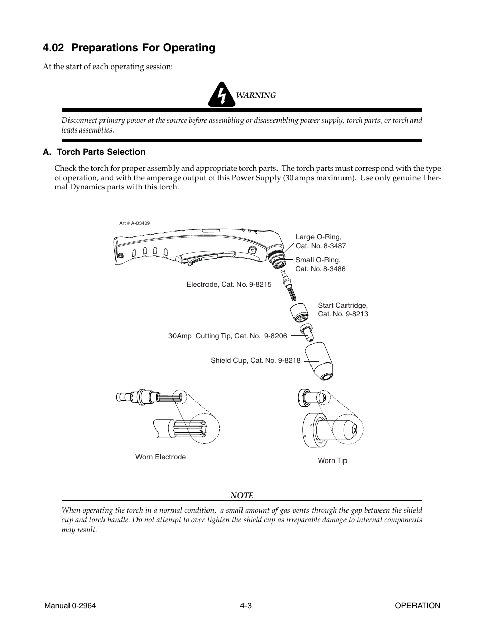 02 preparations for operating, 02 preparations for operating -3 | Tweco 38 CutMaster User Manual | Page 27 / 54