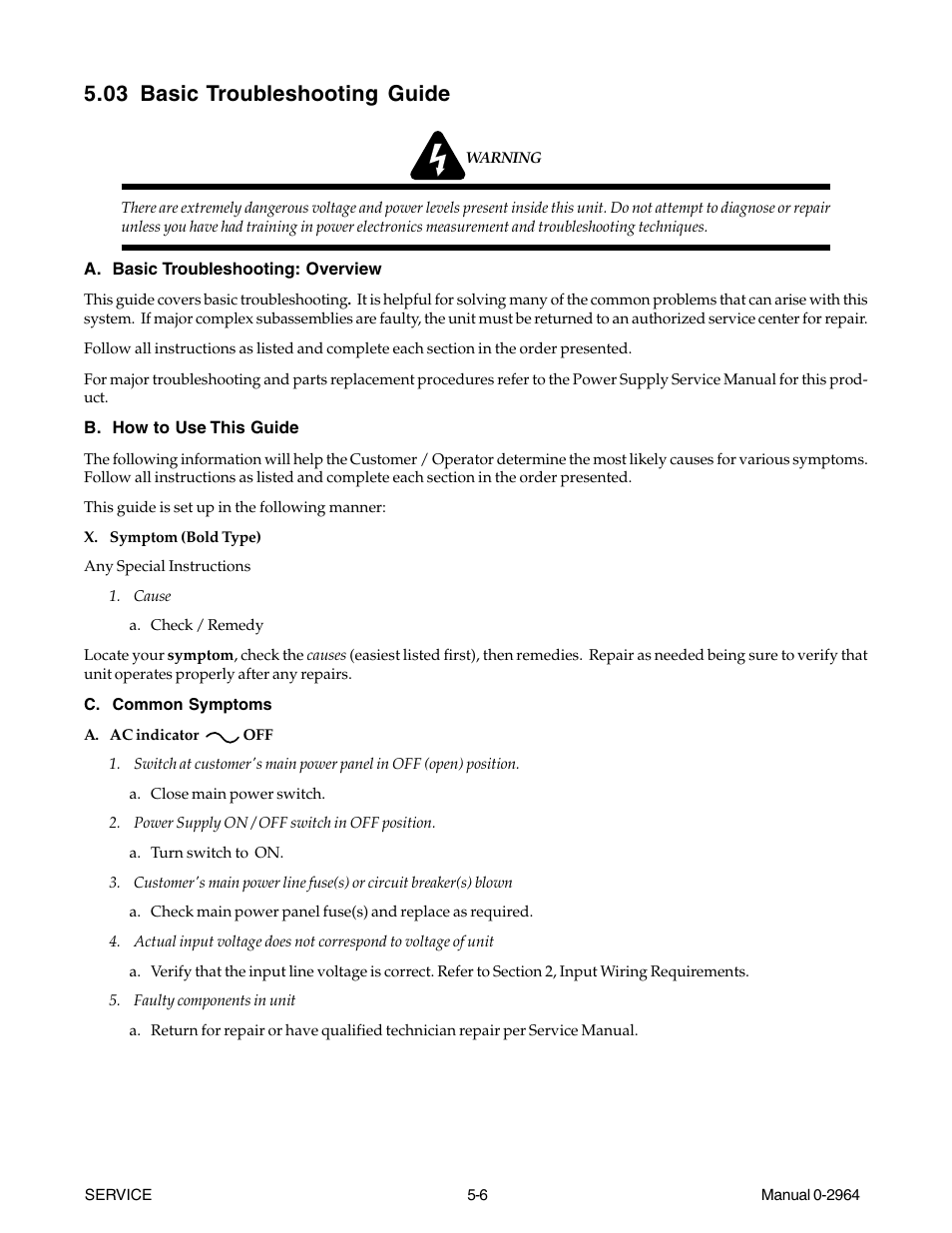 03 basic troubleshooting guide, 03 basic troubleshooting guide -6 | Tweco 38 CutMaster User Manual | Page 38 / 54