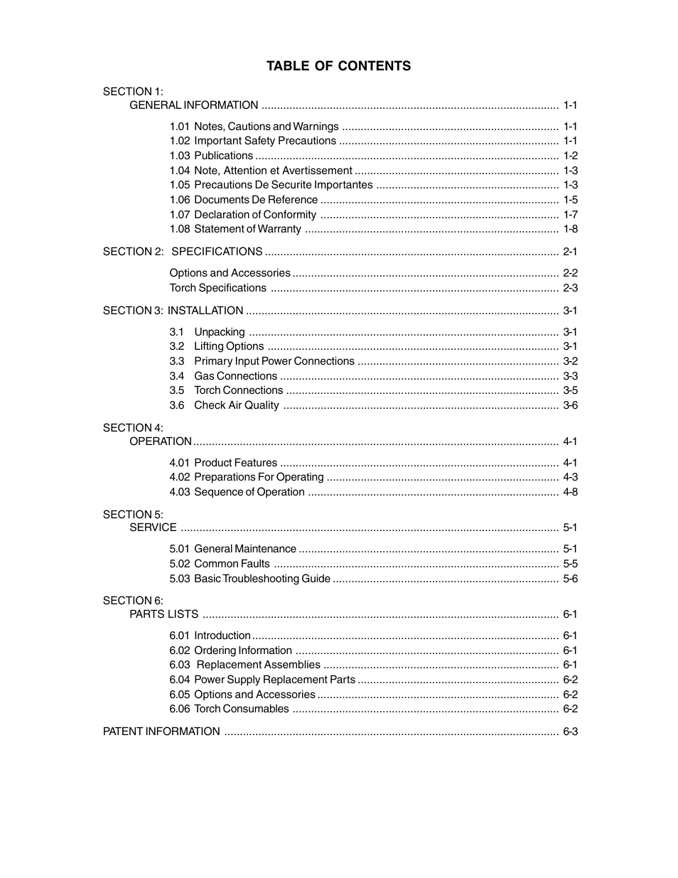 Tweco 38 CutMaster User Manual | Page 5 / 54