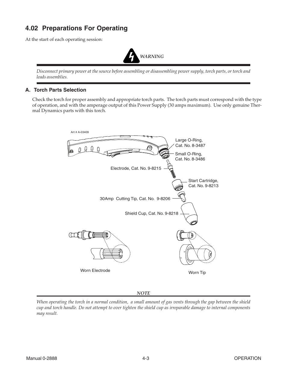 02 preparations for operating, 02 preparations for operating -3 | Tweco 38 CutMaster User Manual | Page 23 / 51