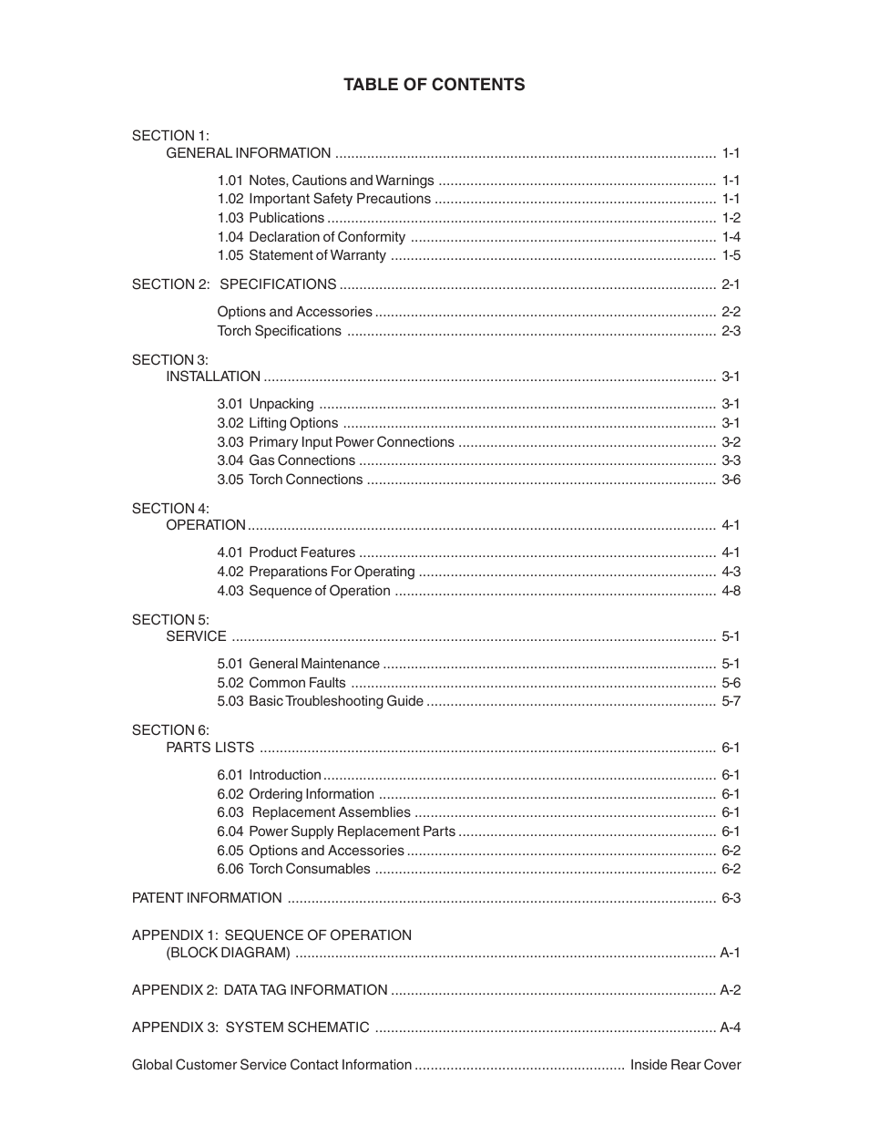 Tweco 38 CutMaster User Manual | Page 4 / 51