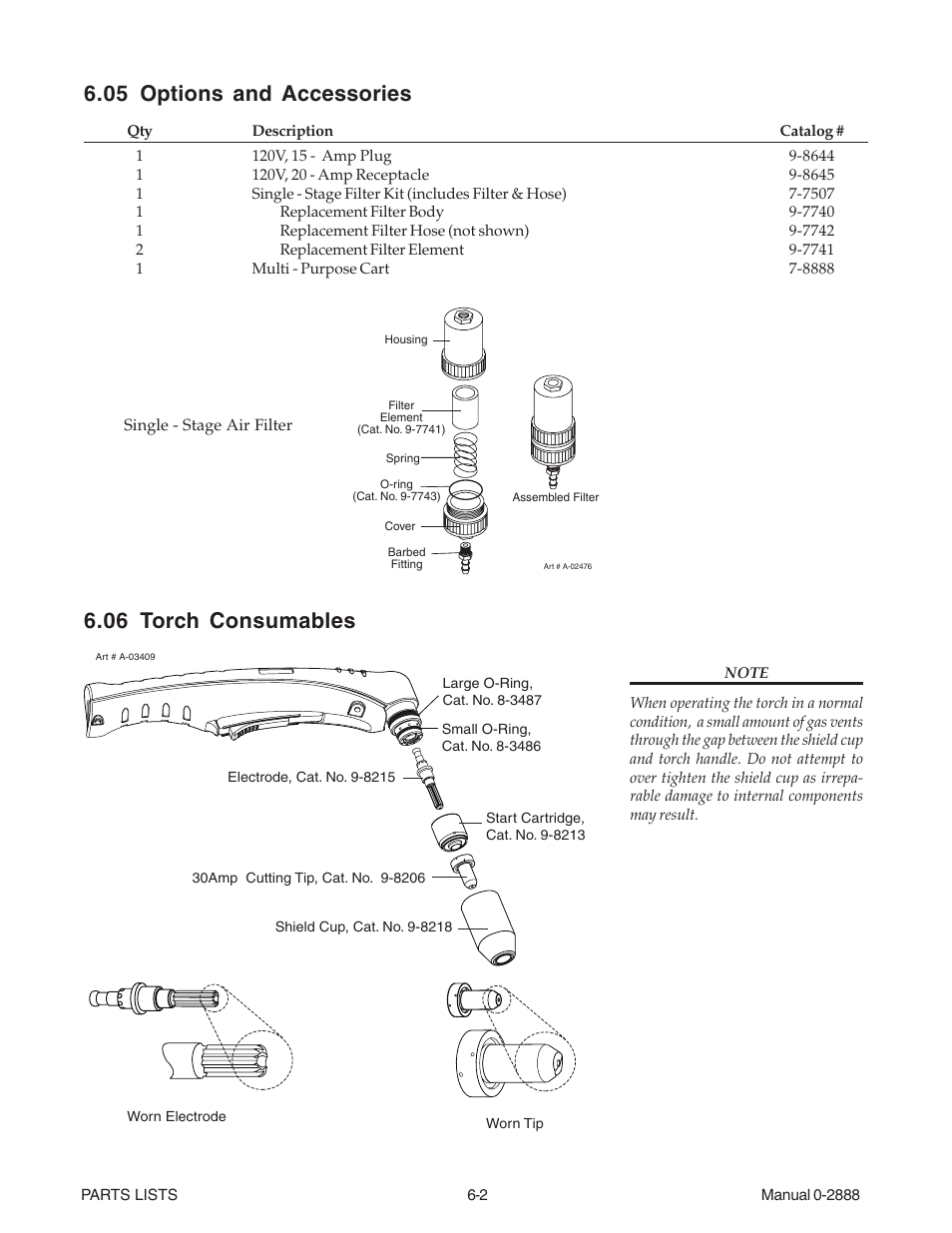 05 options and accessories, 06 torch consumables | Tweco 38 CutMaster User Manual | Page 42 / 51