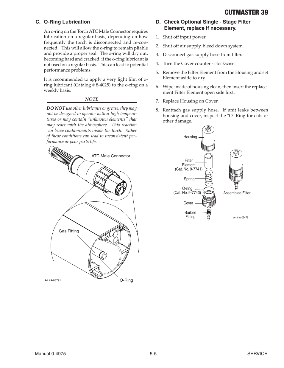 Cutmaster 39 | Tweco 39 CutMaster User Manual | Page 49 / 68