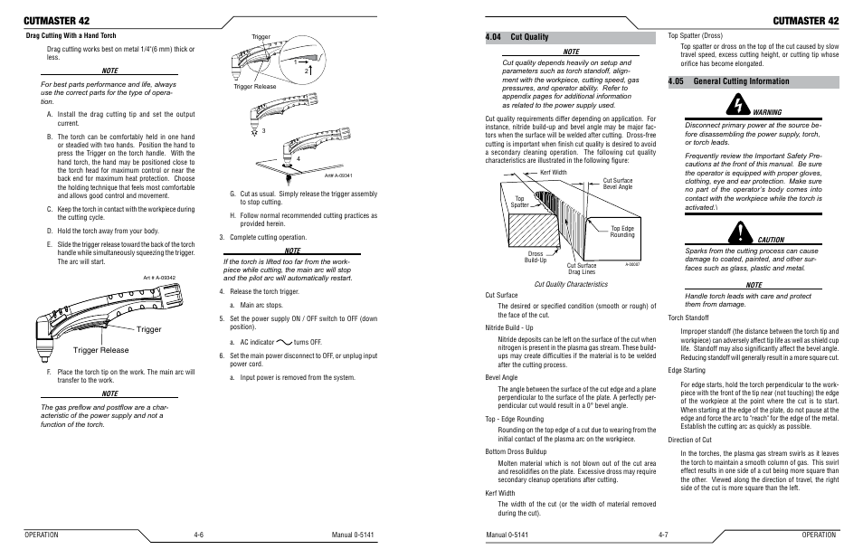 04 cut quality, Cutmaster 42 | Tweco 42 CutMaster Operating Manual User Manual | Page 21 / 35