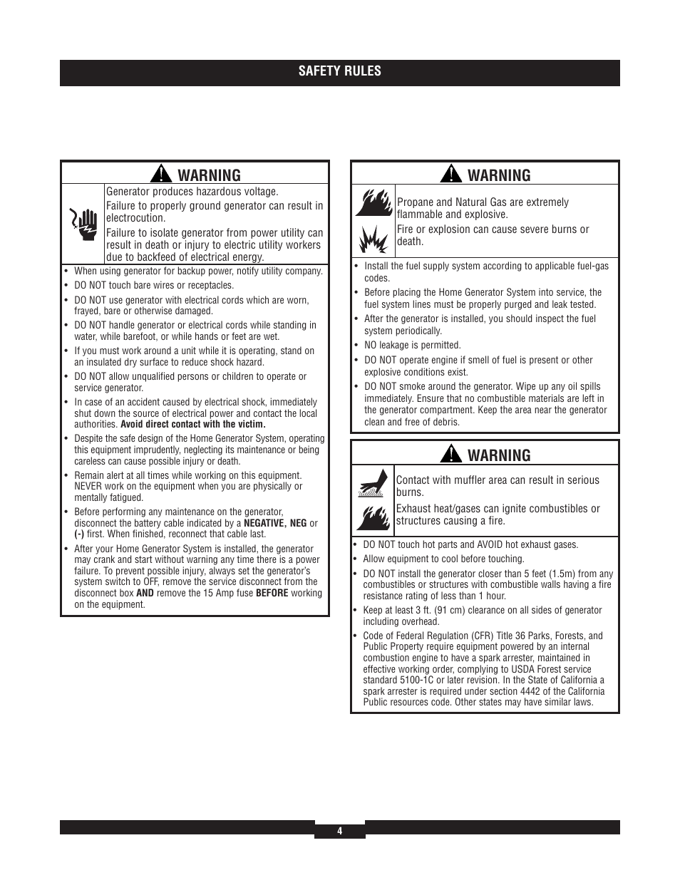 Introduction, Warning | Briggs & Stratton 040204  EU User Manual | Page 4 / 56