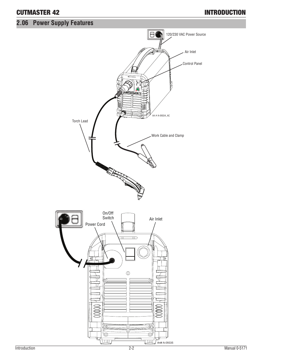 06 power supply features, Cutmaster 42 introduction | Tweco 42 CutMaster Service Manual User Manual | Page 18 / 78