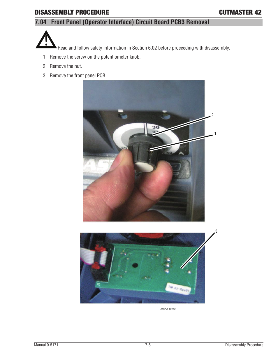 Disassembly procedure cutmaster 42 | Tweco 42 CutMaster Service Manual User Manual | Page 61 / 78