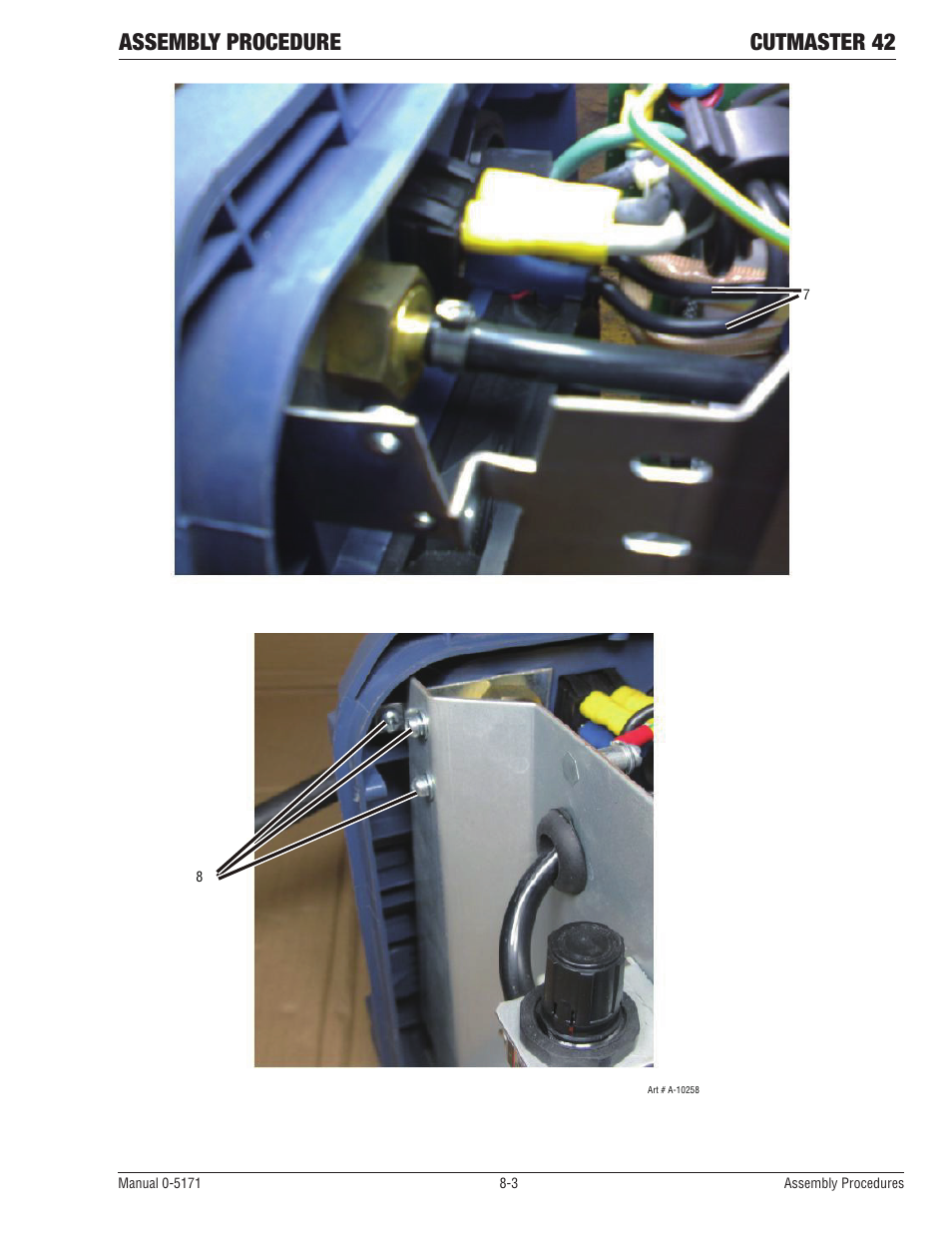 Assembly procedure cutmaster 42 | Tweco 42 CutMaster Service Manual User Manual | Page 67 / 78