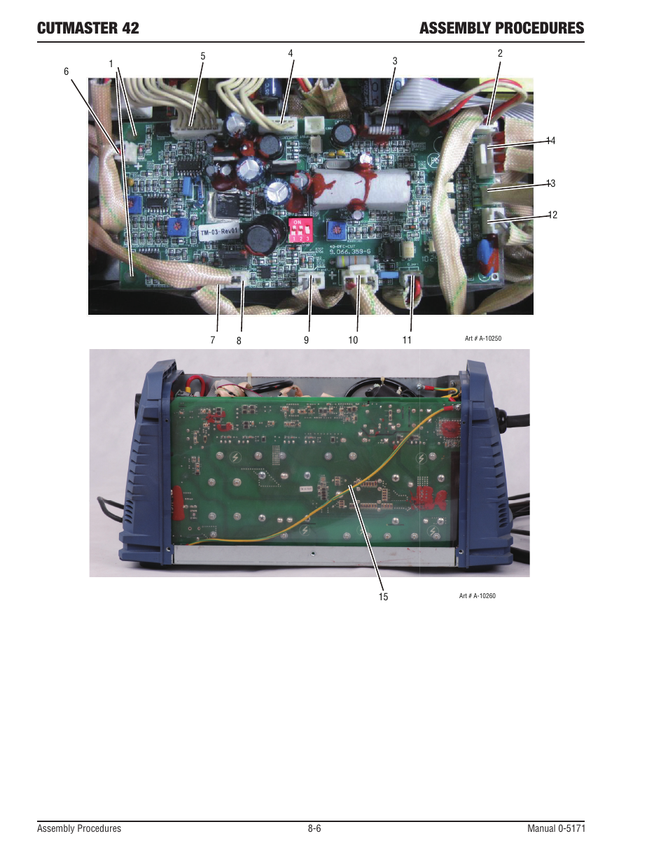 Cutmaster 42 assembly procedures | Tweco 42 CutMaster Service Manual User Manual | Page 70 / 78