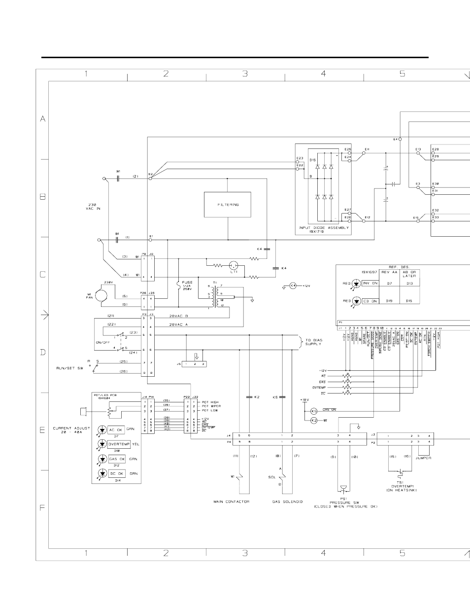 Appendix 5: system schematic for 208 / 230v units | Tweco 50 CutMaster User Manual | Page 40 / 44