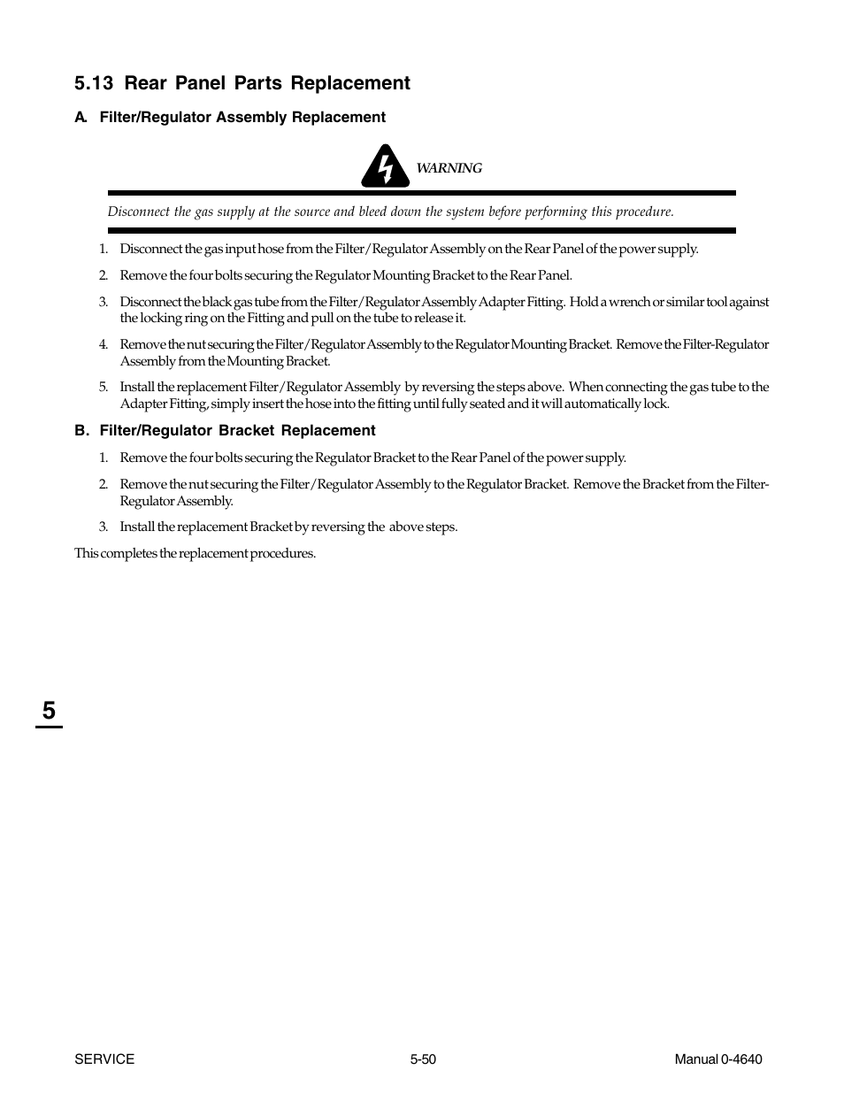 13 rear panel parts replacement, 13 rear panel parts replacement -50 | Tweco 51 with SL100SV CutMaster User Manual | Page 114 / 172