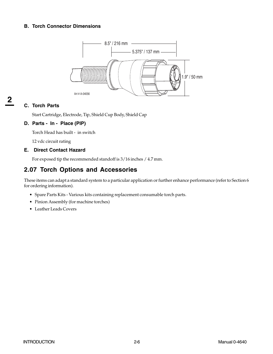 07 torch options and accessories, 07 torch options and accessories -6 | Tweco 51 with SL100SV CutMaster User Manual | Page 22 / 172