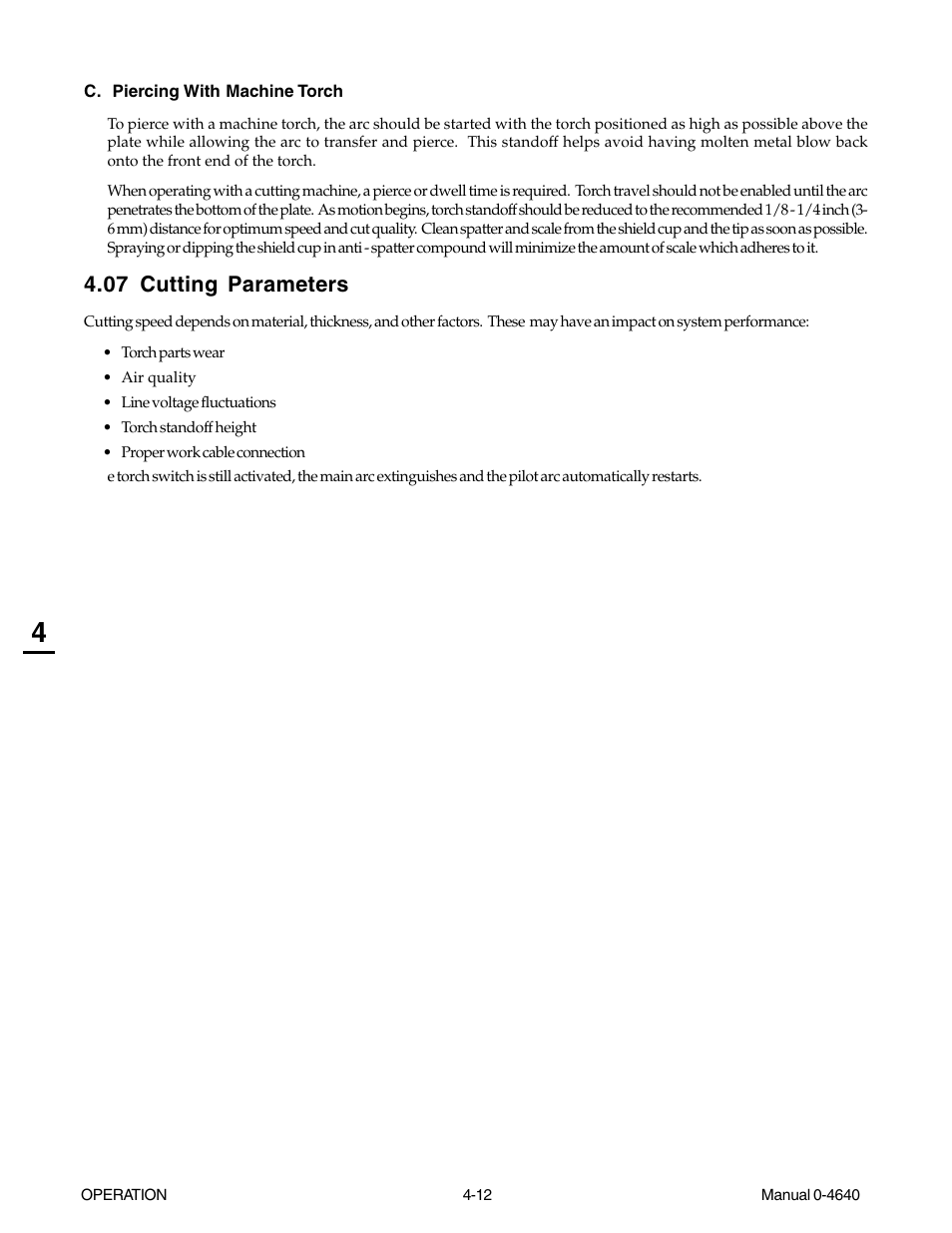 07 cutting parameters, 07 cutting parameters -12 | Tweco 51 with SL100SV CutMaster User Manual | Page 54 / 172