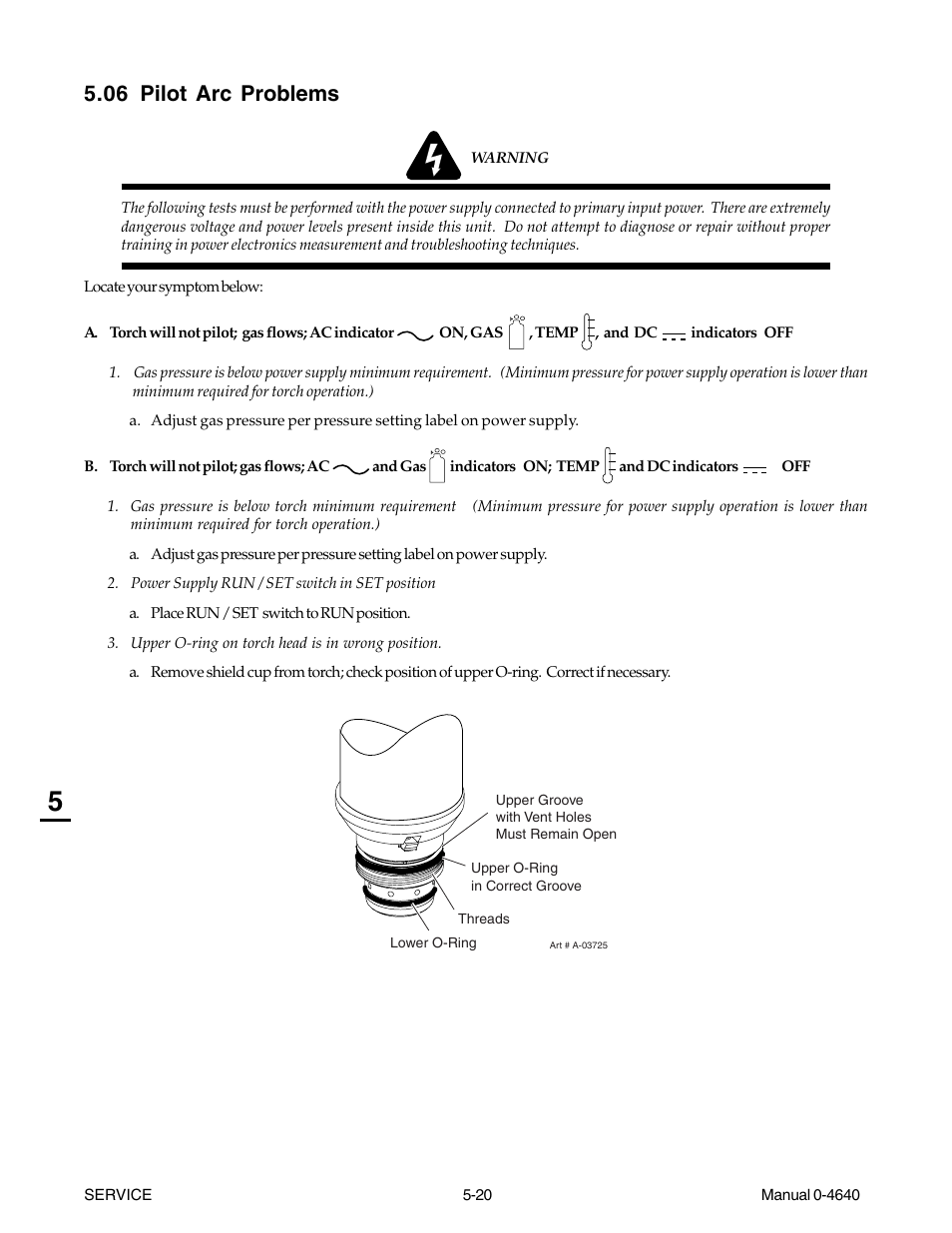 06 pilot arc problems, 06 pilot arc problems -20 | Tweco 51 with SL100SV CutMaster User Manual | Page 84 / 172