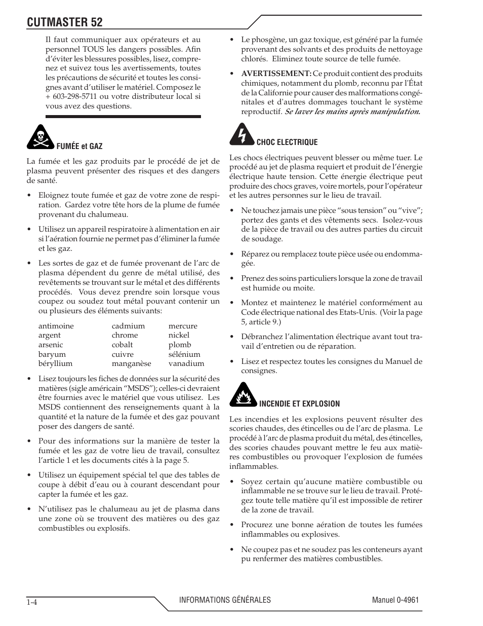 Cutmaster 52 | Tweco 52 CutMaster User Manual | Page 10 / 80