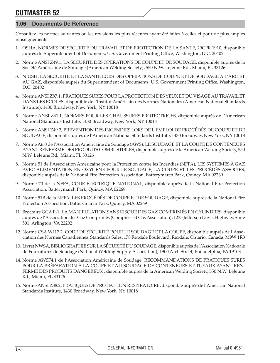 Cutmaster 52 | Tweco 52 CutMaster User Manual | Page 12 / 80