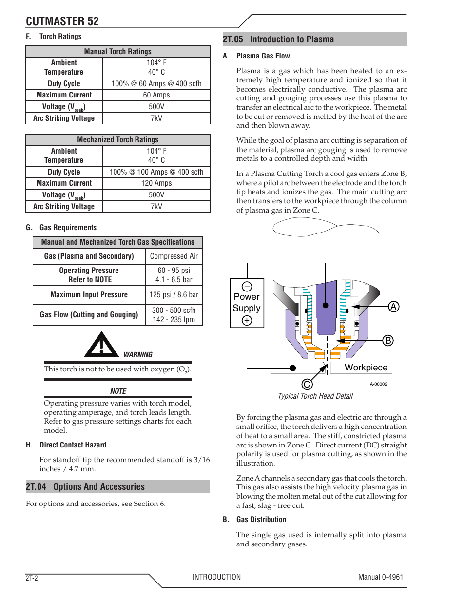 Cutmaster 52 | Tweco 52 CutMaster User Manual | Page 20 / 80