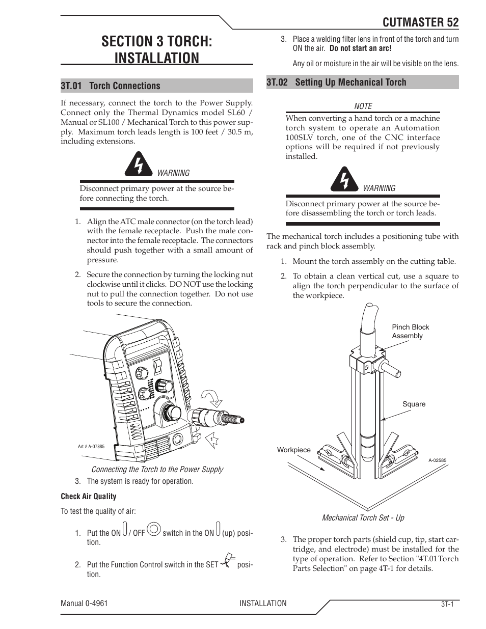 Cutmaster 52 | Tweco 52 CutMaster User Manual | Page 27 / 80