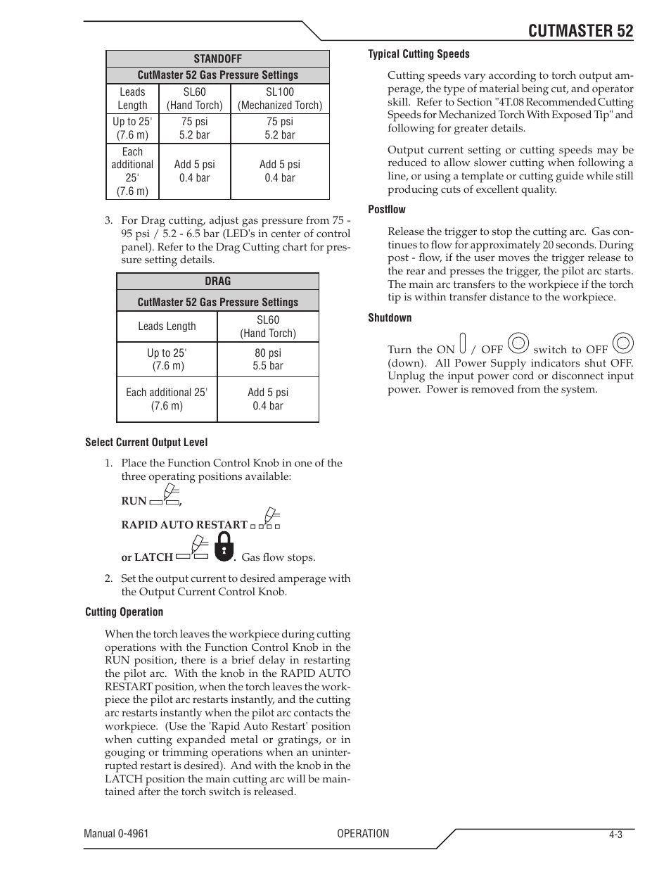 Cutmaster 52 | Tweco 52 CutMaster User Manual | Page 31 / 80