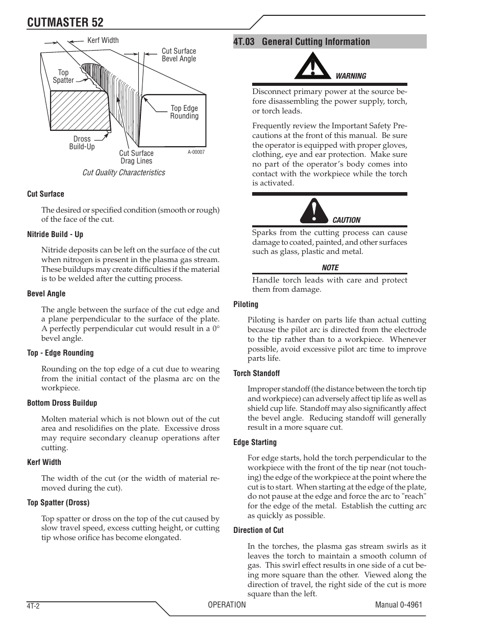 Cutmaster 52 | Tweco 52 CutMaster User Manual | Page 34 / 80