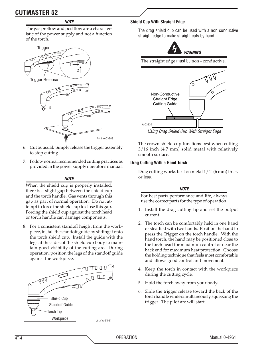 Cutmaster 52 | Tweco 52 CutMaster User Manual | Page 36 / 80