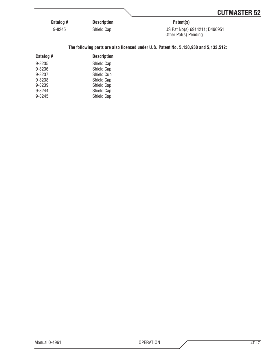 Cutmaster 52 | Tweco 52 CutMaster User Manual | Page 49 / 80