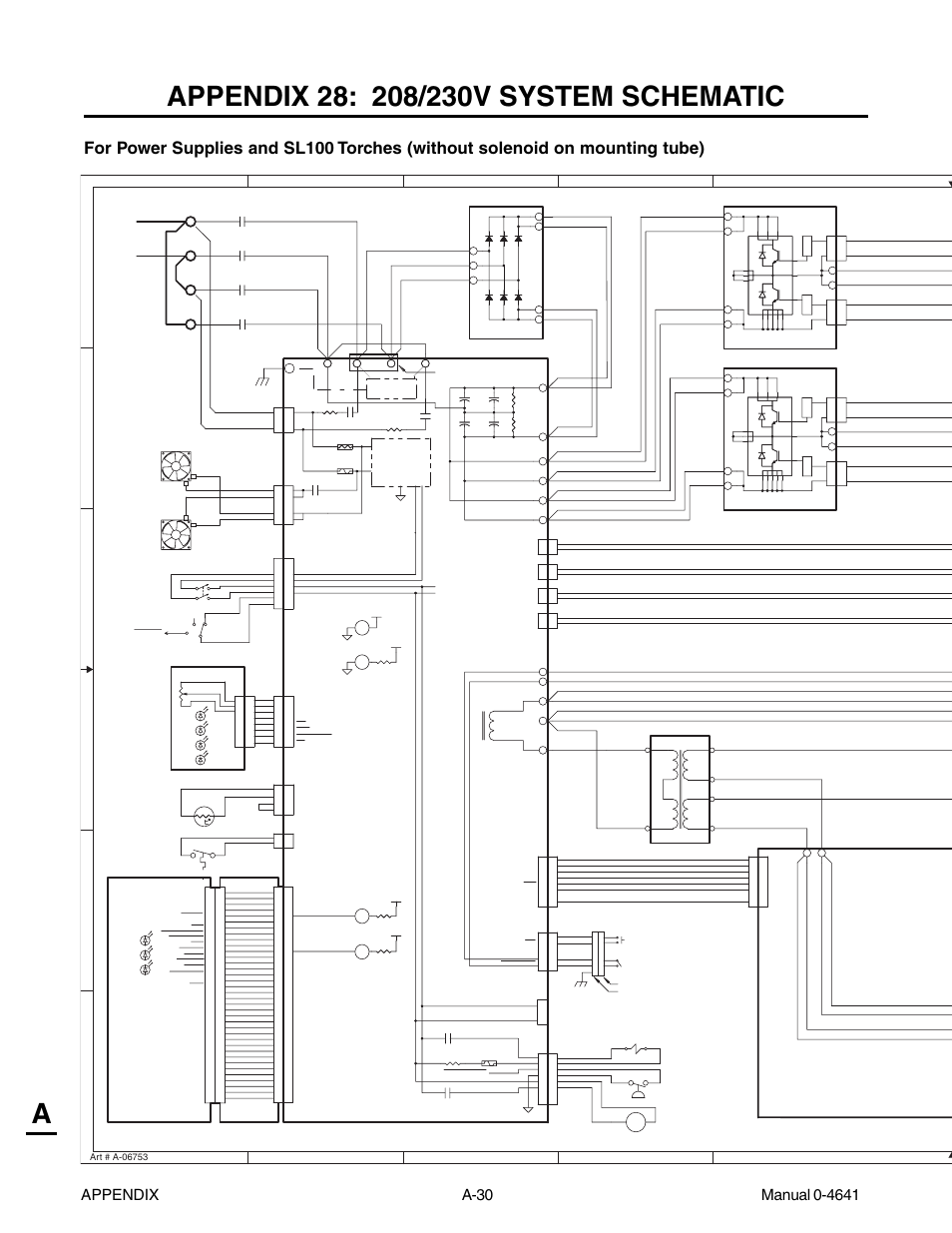 Appendix 28: 208/230v system schematic | Tweco 81 with SL100SV User Manual | Page 160 / 174