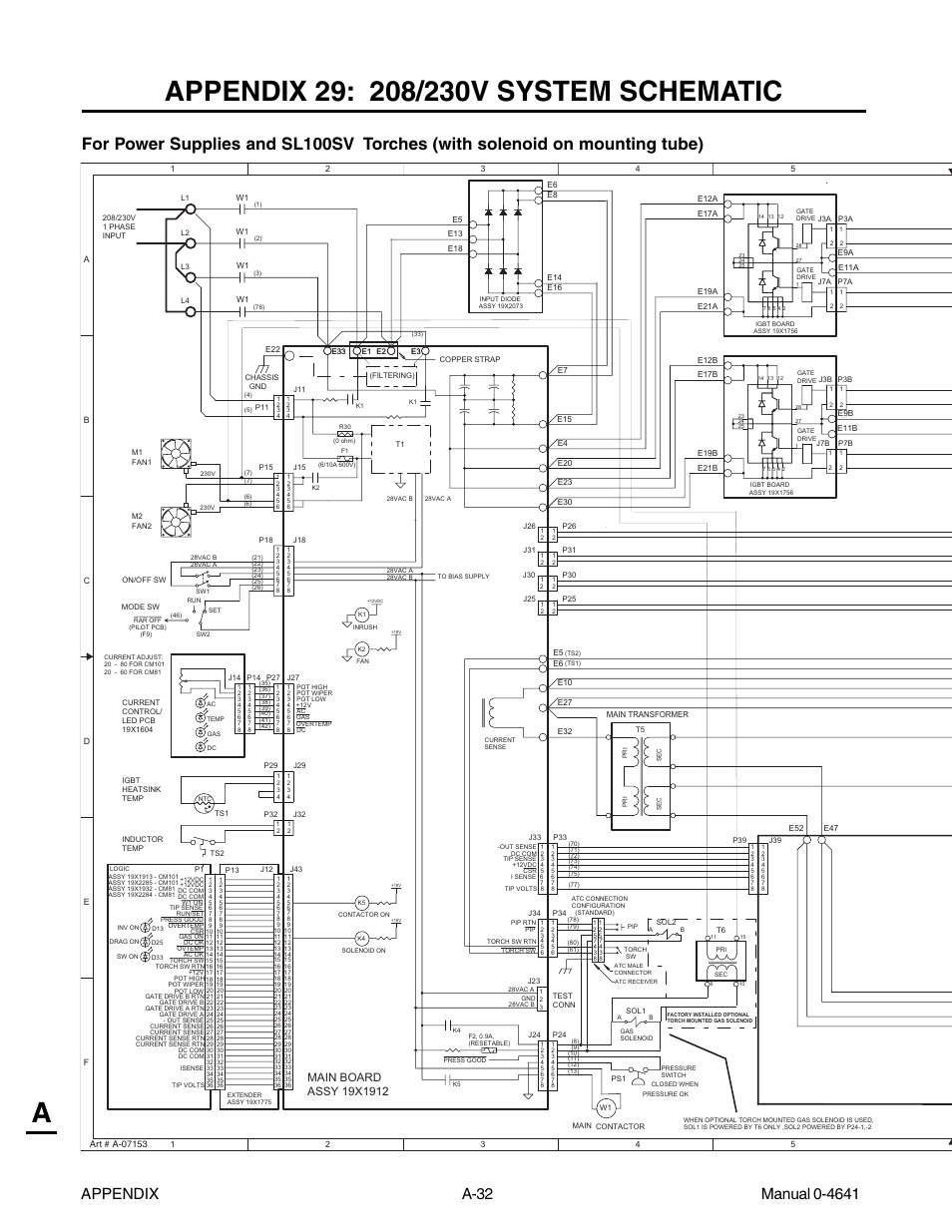 Appendix 29: 208/230v system schematic | Tweco 81 with SL100SV User Manual | Page 162 / 174