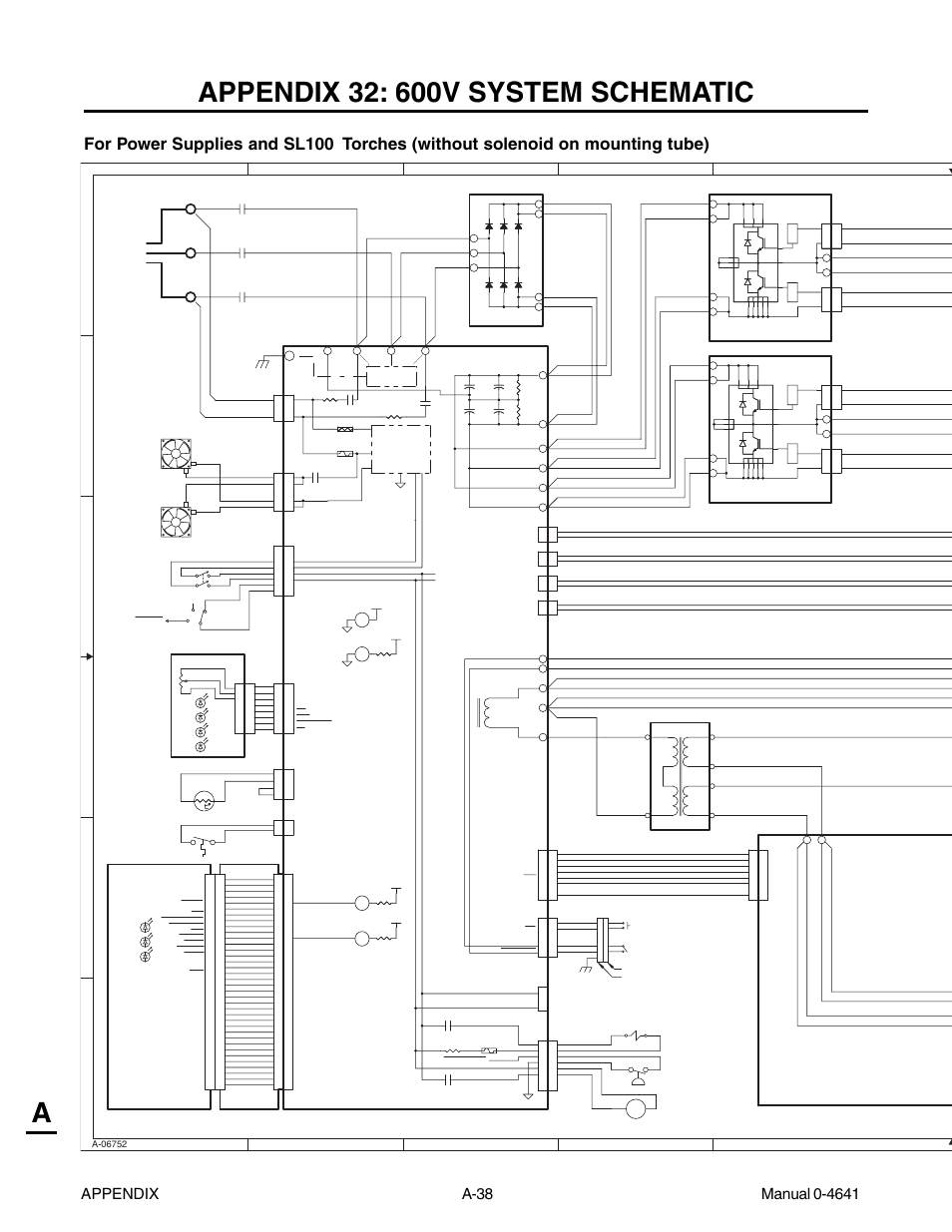 Appendix 32: 600v system schematic | Tweco 81 with SL100SV User Manual | Page 168 / 174
