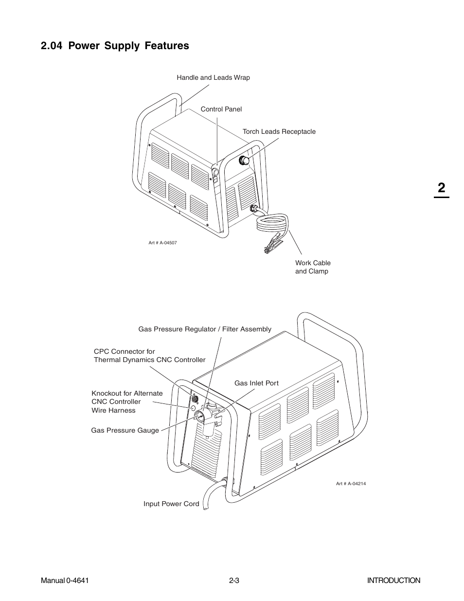 04 power supply features, 04 power supply features -3 | Tweco 81 with SL100SV User Manual | Page 19 / 174