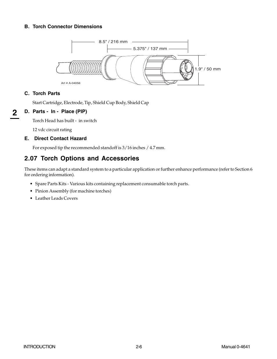 07 torch options and accessories, 07 torch options and accessories -6 | Tweco 81 with SL100SV User Manual | Page 22 / 174