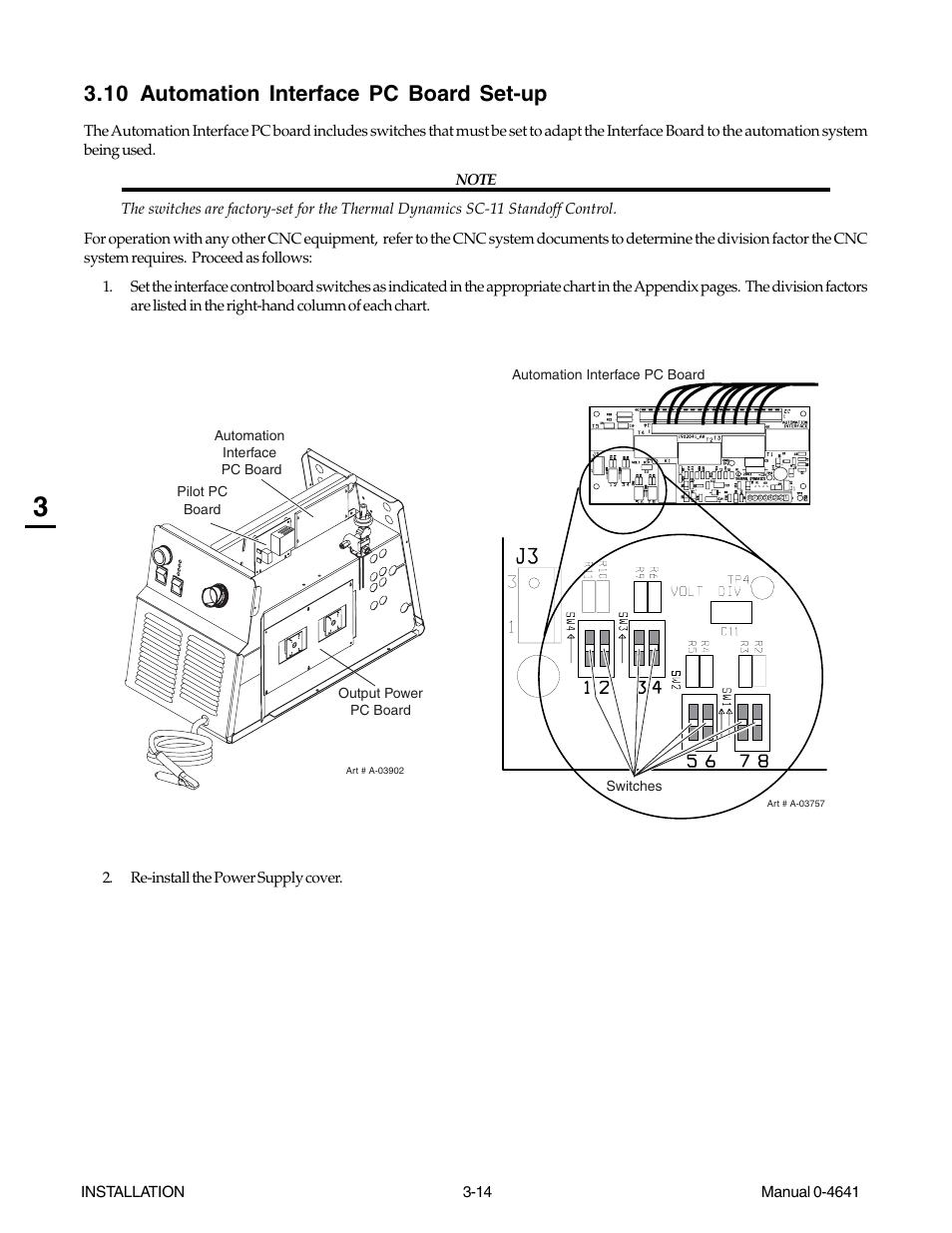 10 automation interface pc board set-up, 10 automation interface pc board set-up -14 | Tweco 81 with SL100SV User Manual | Page 38 / 174