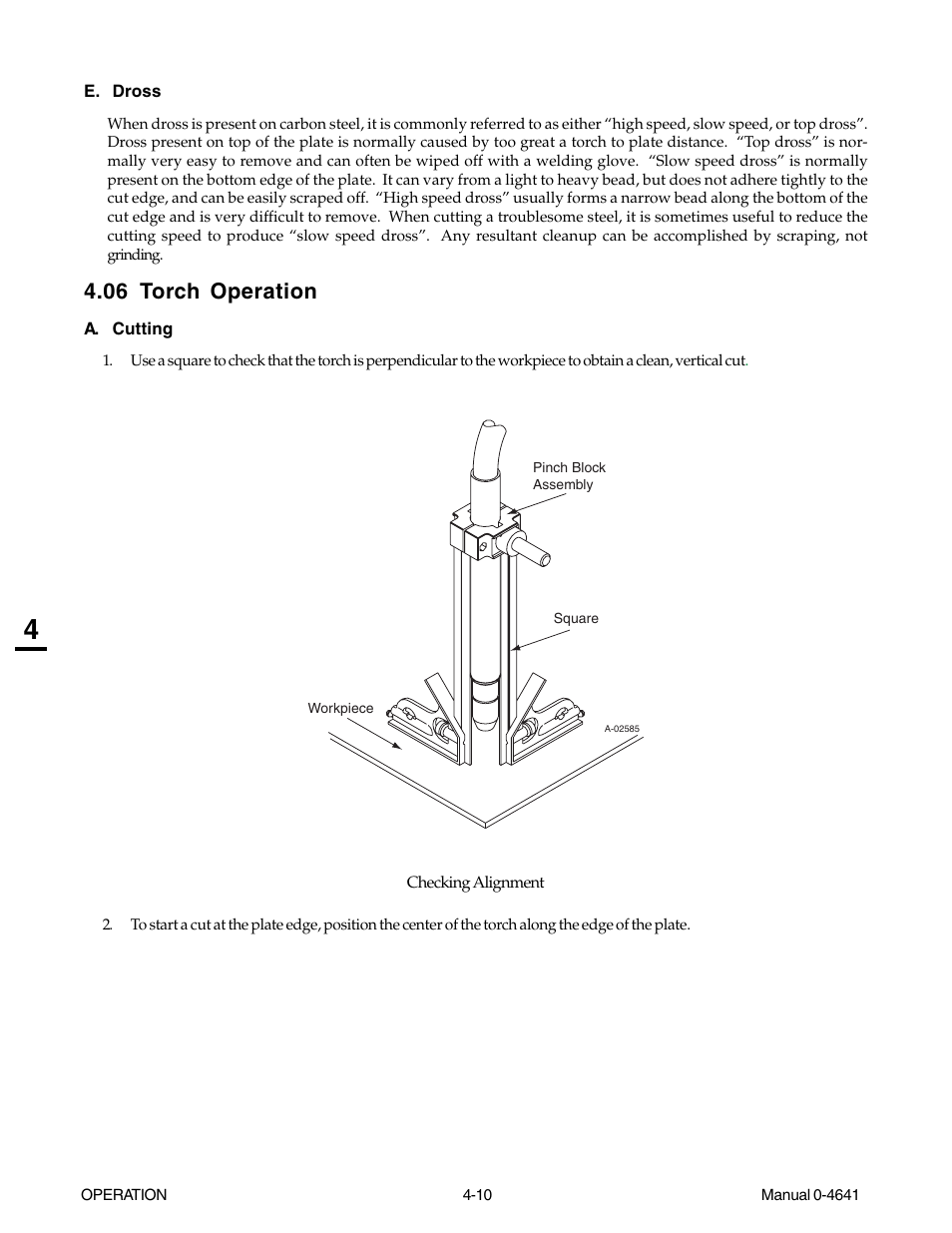 06 torch operation, 06 torch operation -10 | Tweco 81 with SL100SV User Manual | Page 50 / 174