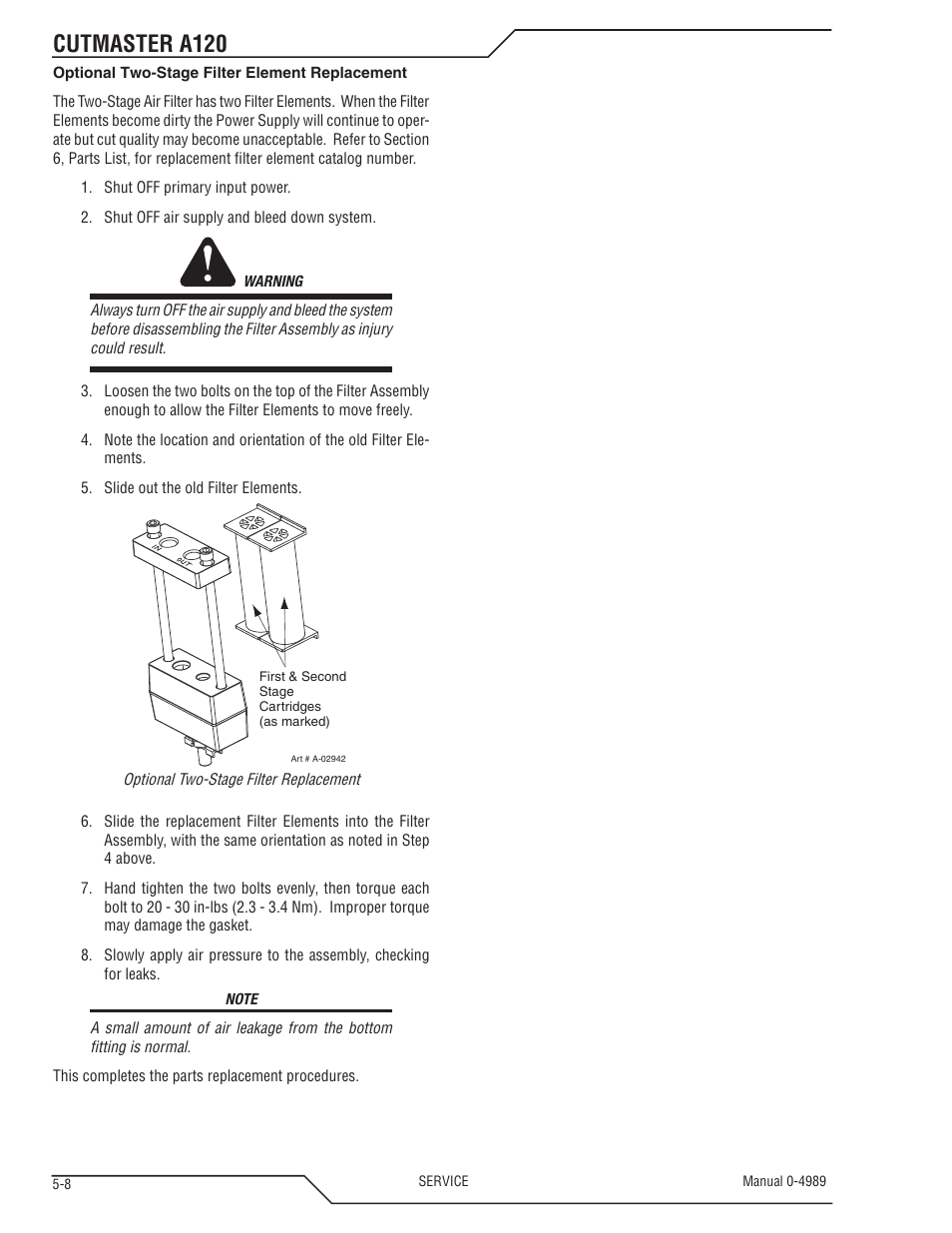 Cutmaster a120 | Tweco A120 CutMaster User Manual | Page 114 / 140