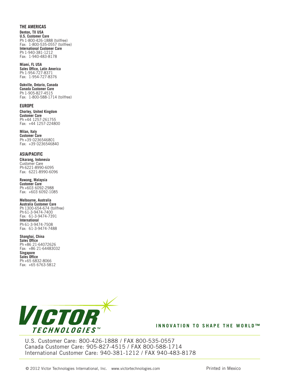 Tweco A120 CutMaster User Manual | Page 140 / 140