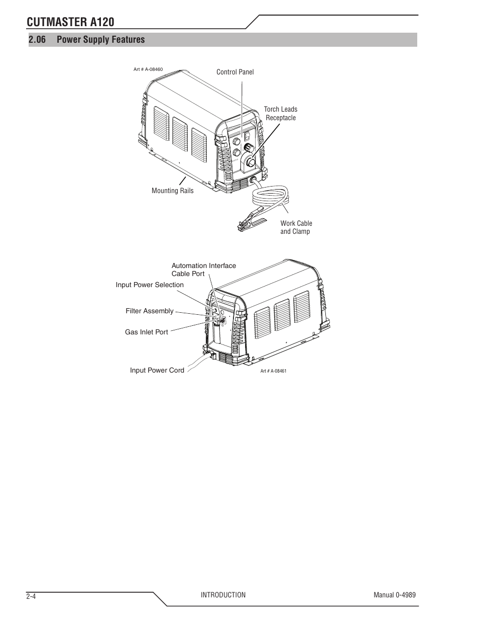 Cutmaster a120, 06 power supply features | Tweco A120 CutMaster User Manual | Page 18 / 140