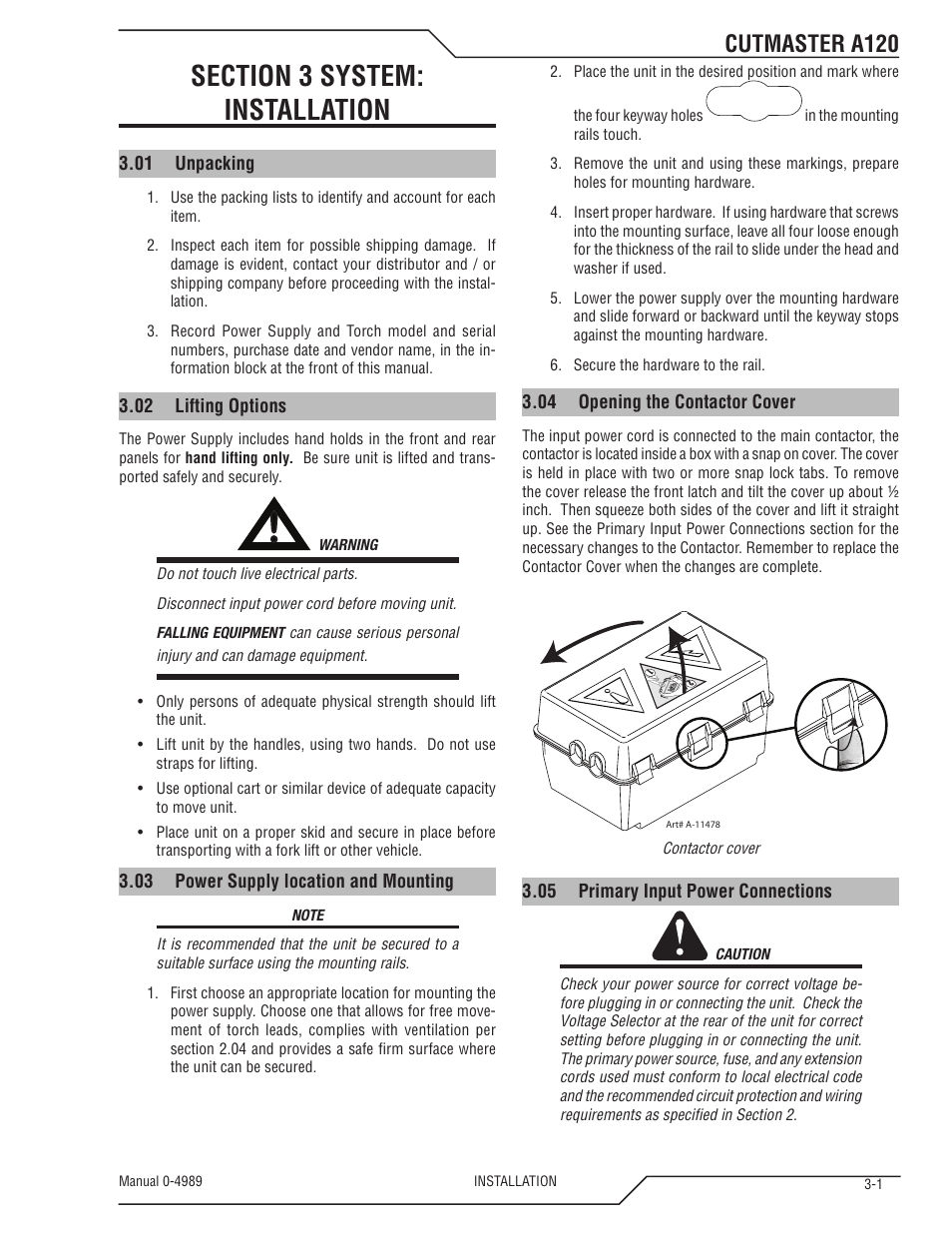 Cutmaster a120 | Tweco A120 CutMaster User Manual | Page 23 / 140