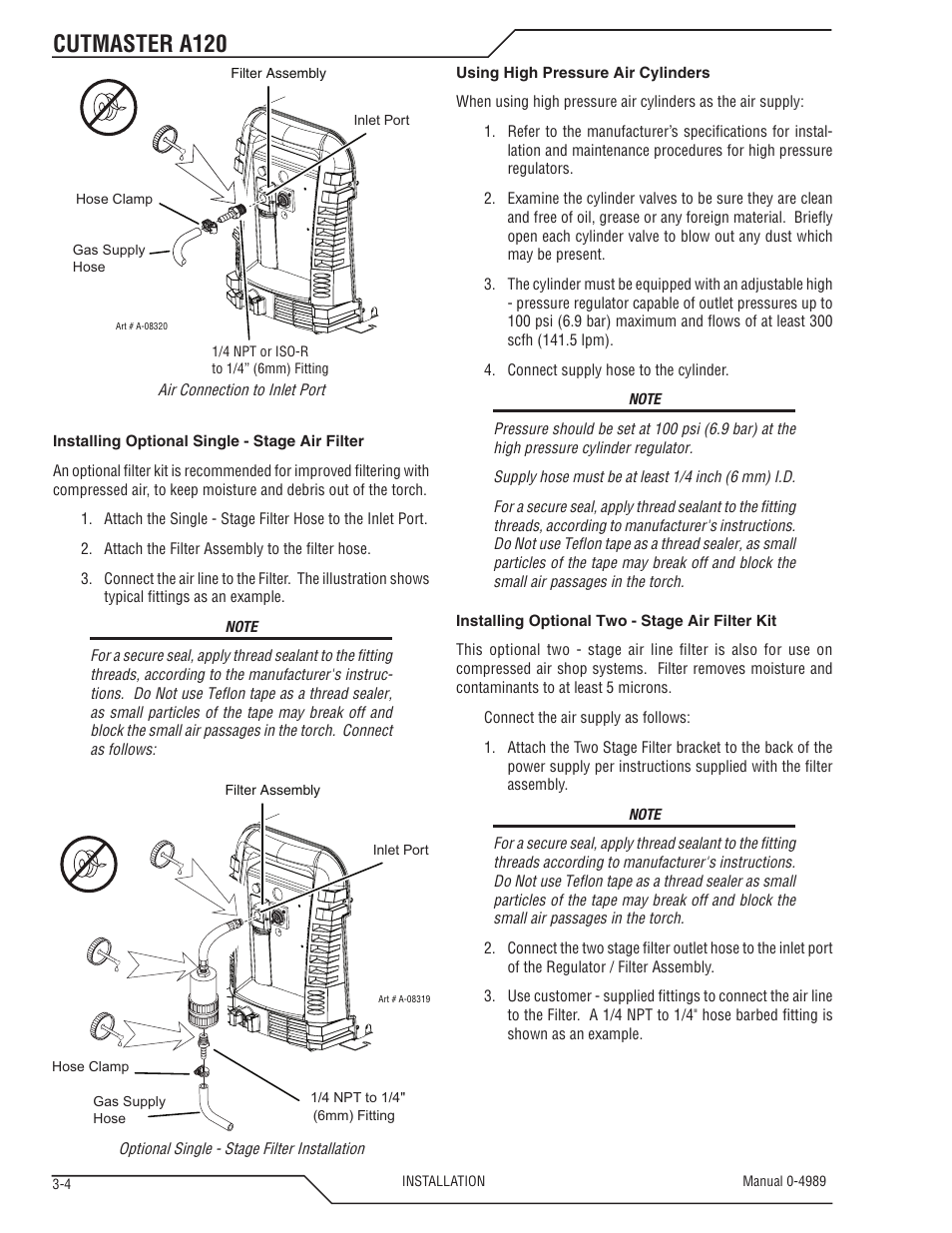 Cutmaster a120 | Tweco A120 CutMaster User Manual | Page 26 / 140