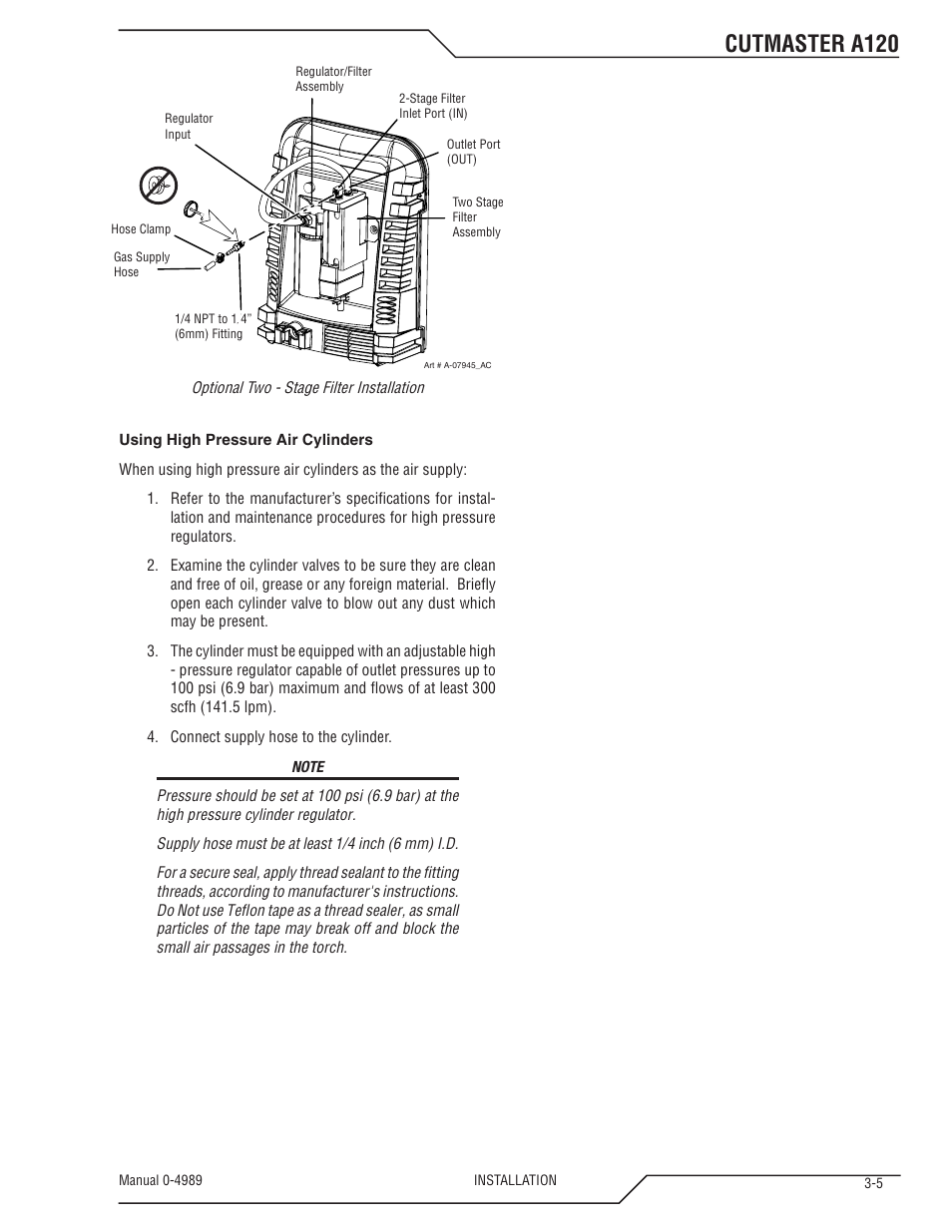 Cutmaster a120 | Tweco A120 CutMaster User Manual | Page 27 / 140