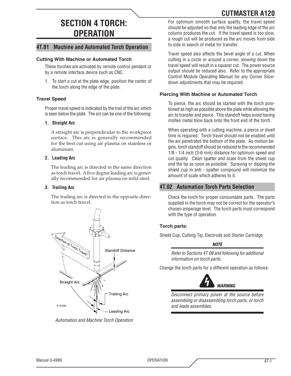 Cutmaster a120 | Tweco A120 CutMaster User Manual | Page 35 / 140