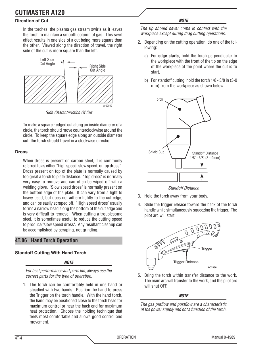 Cutmaster a120 | Tweco A120 CutMaster User Manual | Page 38 / 140